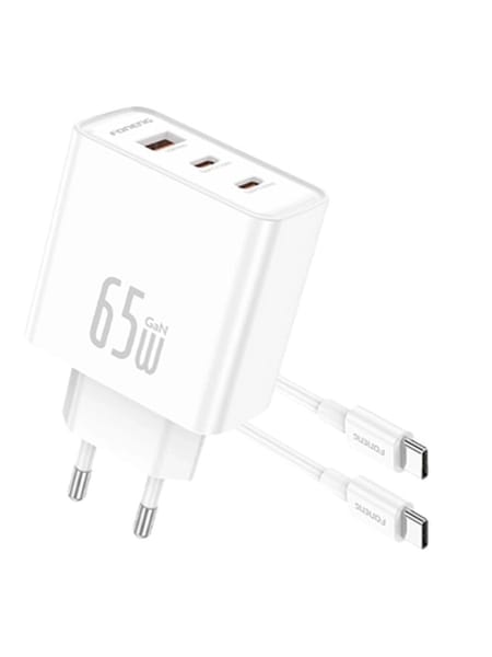 FONENG GaN50 65W 3-Port Fast Charger with Type-C Cable