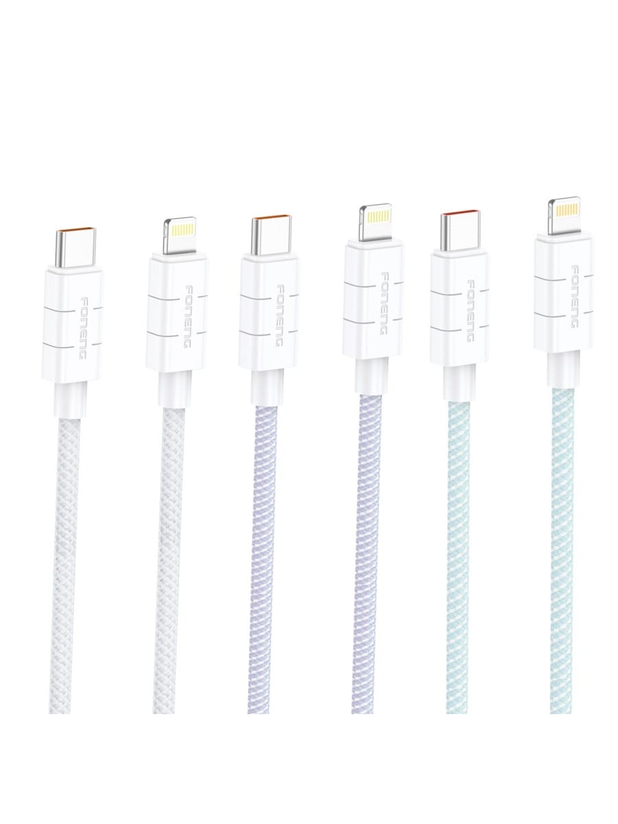 FONENG XS02 Type-C to Lightning Braided Cable (1.2m, PD 27W)